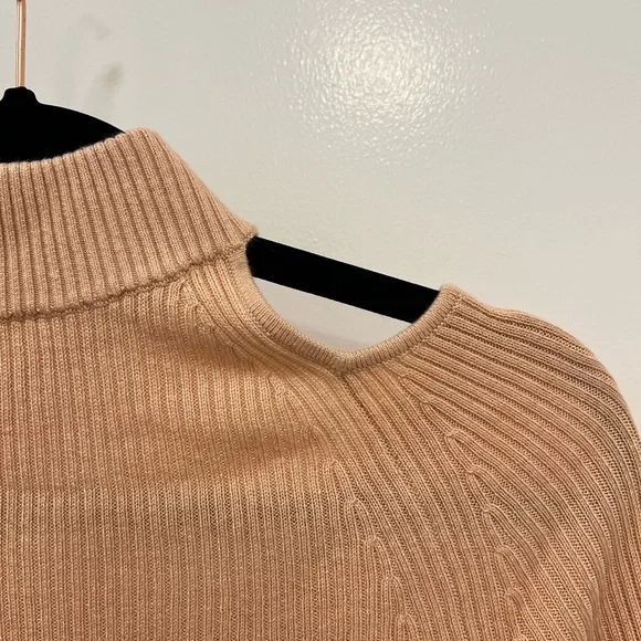 NWT NAADAM Silk / Cashmere Blend Open Back Mockneck - Picture 6 of 10